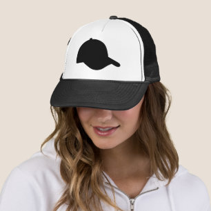 Minimalistische Zwarte Pet Silhouet Truckerhoed