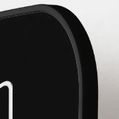 Minimalistische zwarte pickleball-peddel | Custom Pickleball Paddle (Links Detail)