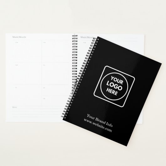 Minimalistische Zwarte Planner | Aangepaste Zakeli (Display)