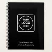Minimalistische Zwarte Planner | Aangepaste Zakeli (Voorkant)
