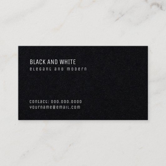minimalistische zwarte premie pro visitekaartje (Voorkant)