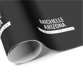 Minimalistische Zwarte Professionele Moderne Cadeaupapier (Rol Hoek)