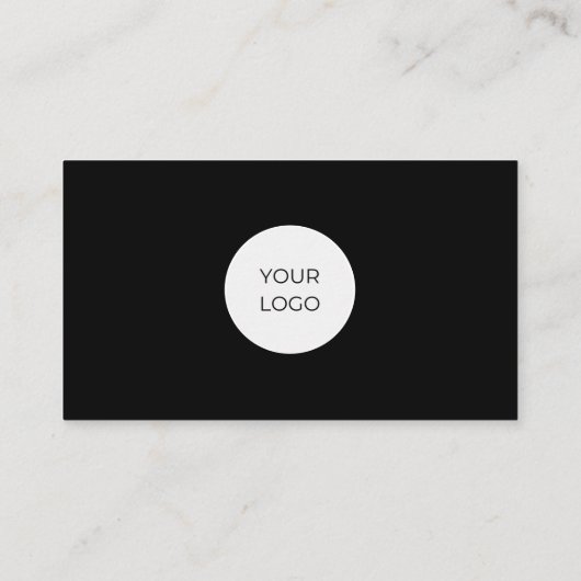 Minimalistische zwarte QR-code Sociaal Logo Visite Visitekaartje (Achterkant)