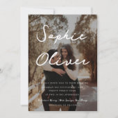 Minimalistische zwarte QR-code voor foto's in één  Kaart (Voorkant)