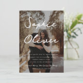 Minimalistische zwarte QR-code voor foto's in één  Kaart (Staand voorkant)