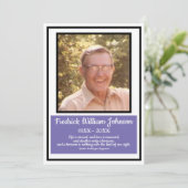 Minimalistische zwarte rand Paarse naam Quote Uitv Programmakaart (Staand voorkant)