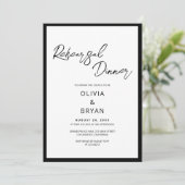 Minimalistische zwarte-Script-repetitie Kaart (Staand voorkant)