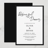 Minimalistische zwarte-Script-repetitie Kaart (Voorkant / Achterkant)