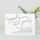 Minimalistische Zwarte Script, Trouw Elopement Fee Kaart (Staand voorkant)