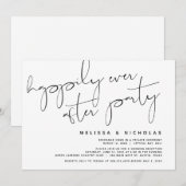 Minimalistische Zwarte Script, Trouw Elopement Fee Kaart (Voorkant / Achterkant)