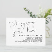 Minimalistische zwarte script, trouw elopement par kaart (Staand voorkant)