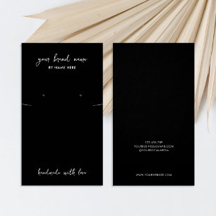 Minimalistische zwarte sieraden oorbel display Kaa Visitekaartje