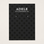 Minimalistische zwarte Stippen met zwarte glans di Visitekaartje (Voorkant)