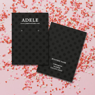 Minimalistische zwarte Stippen met zwarte glans di Visitekaartje