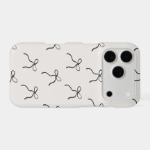 Minimalistische Zwarte Strik iPhone Pro 18 Hoesje