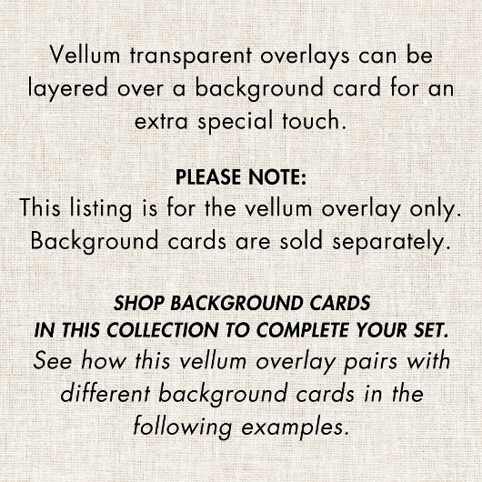 Minimalistische zwarte tekst overlay bruiloft vellum uitnodigingen