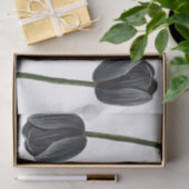 Minimalistische zwarte tulp tissuepapier (Geschenk)