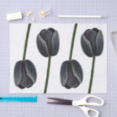 Minimalistische zwarte tulp tissuepapier (Craft)