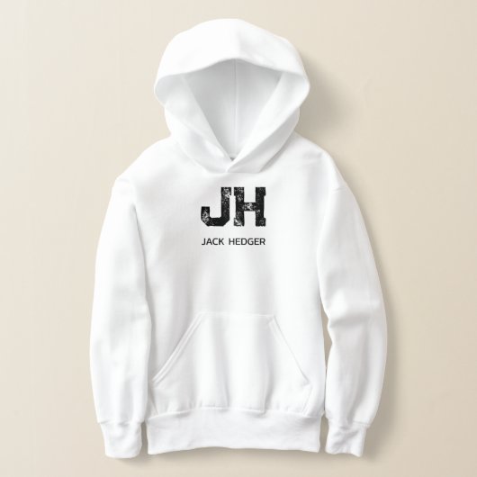 MINIMALISTISCHE ZWARTE TWEE-LETTER MONOGRAM NAAM W (Laagn)