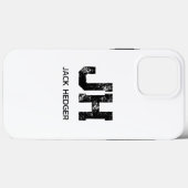 MINIMALISTISCHE ZWARTE TWEE LETTER MONOGRAM NAAM W Case-Mate iPhone CASE (Achterkant (horizontaal))