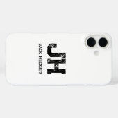 MINIMALISTISCHE ZWARTE TWEE-LETTER MONOGRAM NAAM W Case-Mate iPhone CASE (Achterkant (horizontaal))