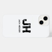 MINIMALISTISCHE ZWARTE TWEE LETTER MONOGRAM NAAM W Case-Mate iPhone CASE (Achterkant (horizontaal))