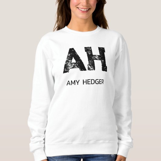MINIMALISTISCHE ZWARTE TWEE LETTER MONOGRAM NAAM W TRUI (Voorkant)