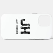 MINIMALISTISCHE ZWARTE TWEELITTERIGE MONOGRAM NAAM Case-Mate iPhone CASE (Achterkant (horizontaal))