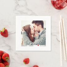 Minimalistische zwarte typering, Rode Heart Weddin