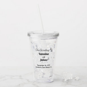 Minimalistische Zwarte Typografie Acryl Bruiloft Drinkbeker