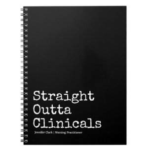 Minimalistische Zwarte Verpleegkundige Student Col Notitieboek