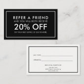 Minimalistische zwarte verwijzing (Voorkant / Achterkant)