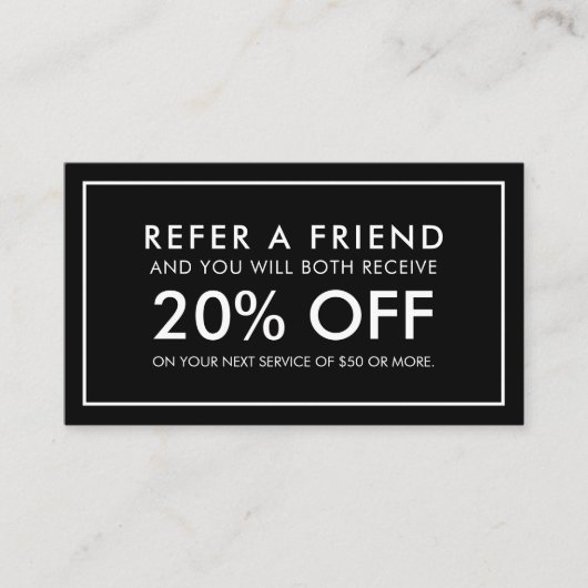 Minimalistische zwarte verwijzing (Voorkant)