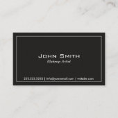 Minimalistische zwarte vlek-artiest visitekaartje (Voorkant)