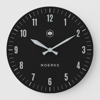 Minimalistische zwarte wandklok