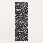 **Minimalistische Zwarte & Witte Abstracte Yogamat (Voorkant)