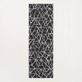 **Minimalistische Zwarte & Witte Abstracte Yogamat (Achterkant)