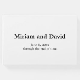 Minimalistische Zwarte & Witte Bruiloft Gastenboek