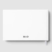 Minimalistische Zwarte & Witte Bruiloft Gastenboek (Achterkant)