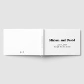 Minimalistische Zwarte & Witte Bruiloft Gastenboek (Volledig)