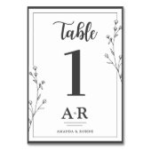 Minimalistische Zwarte & Witte Bruiloft Kaart (Achterkant)