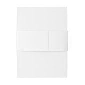 Minimalistische Zwarte & Witte Bruiloft Uitnodigingen Wikkel (Achterkant Voorbeeld)
