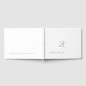 Minimalistische Zwarte Witte Calligrafie Huwelijk Gastenboek (Volledig)