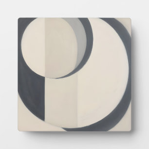 Minimalistische Zwarte Witte Cirkels Kunst Fotoplaat