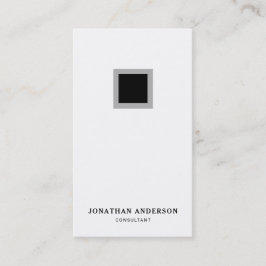 Minimalistische Zwarte & Witte Eenvoudige Vertical Visitekaartje