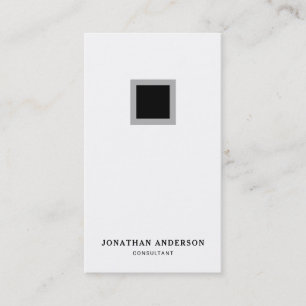 Minimalistische Zwarte & Witte Eenvoudige Vertical Visitekaartje
