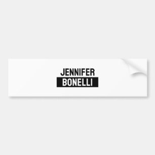 Minimalistische Zwarte & Witte Gewone Elegante Mod Bumpersticker