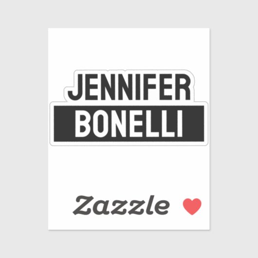 Minimalistische Zwarte & Witte Gewone Elegante Mod Sticker (Vel)