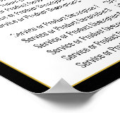 Minimalistische Zwarte Witte Gouden Template Prijs Poster (Hoek)