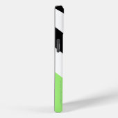 Minimalistische zwarte, witte, groene streep, naam Case-Mate iPhone case (Achterkant / Rechts)